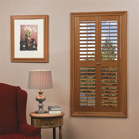 Faux Wood Plantation Shutters .